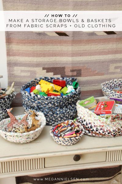 How to Make Baskets & Bowls From Fabric Scraps | Megan Nielsen Patterns Blog -   19 fabric crafts things to make ideas