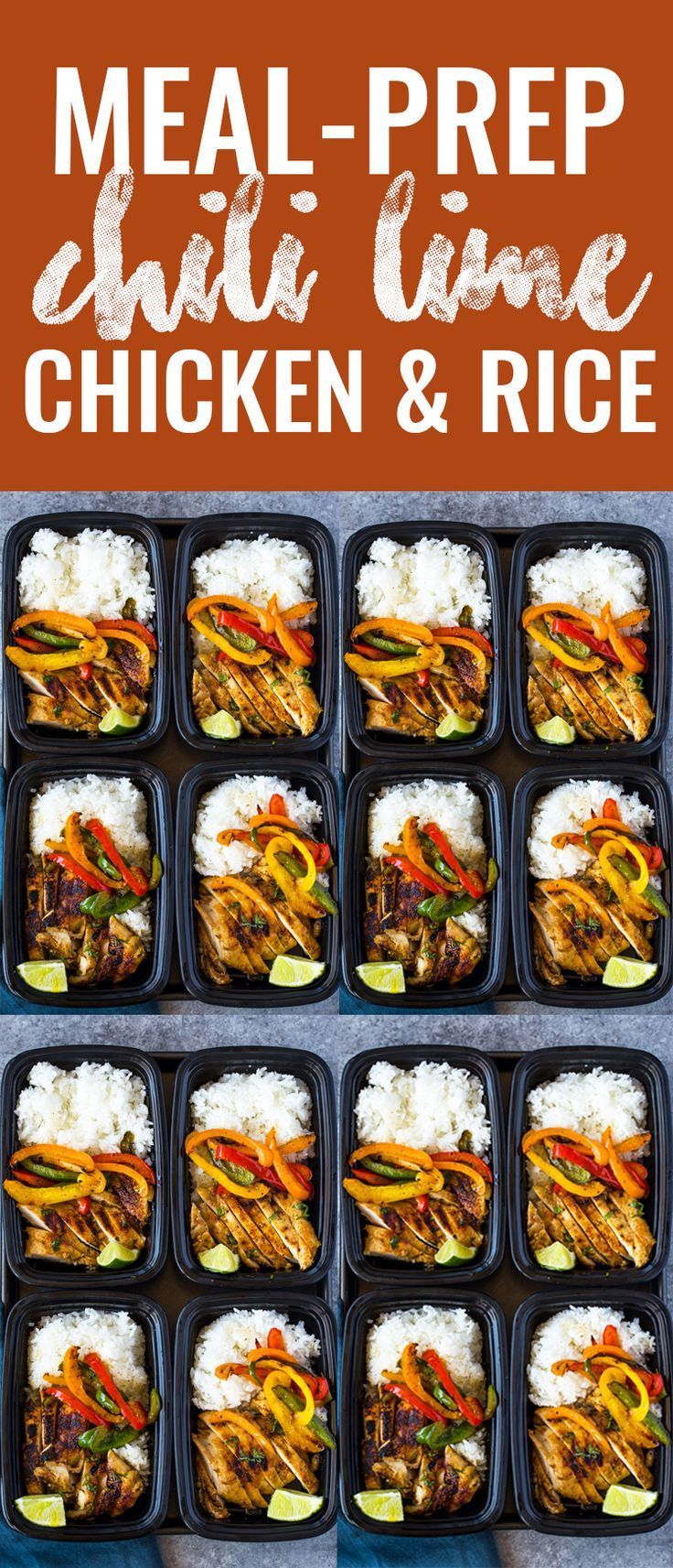 Chili Lime Chicken and Rice Meal Prep Bowls -   19 meal prep recipes healthy easy ideas