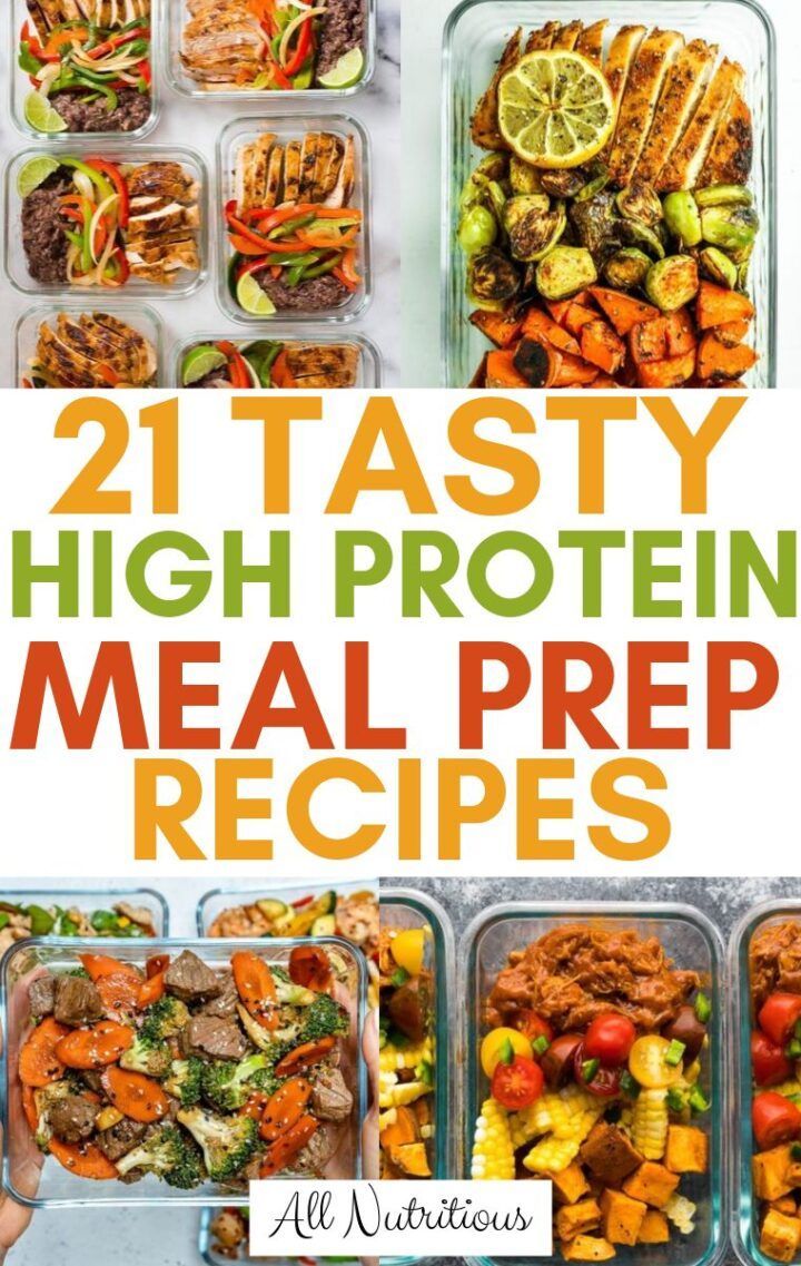 21 Delicious High Protein Meal Prep Recipes -   19 meal prep recipes healthy easy ideas