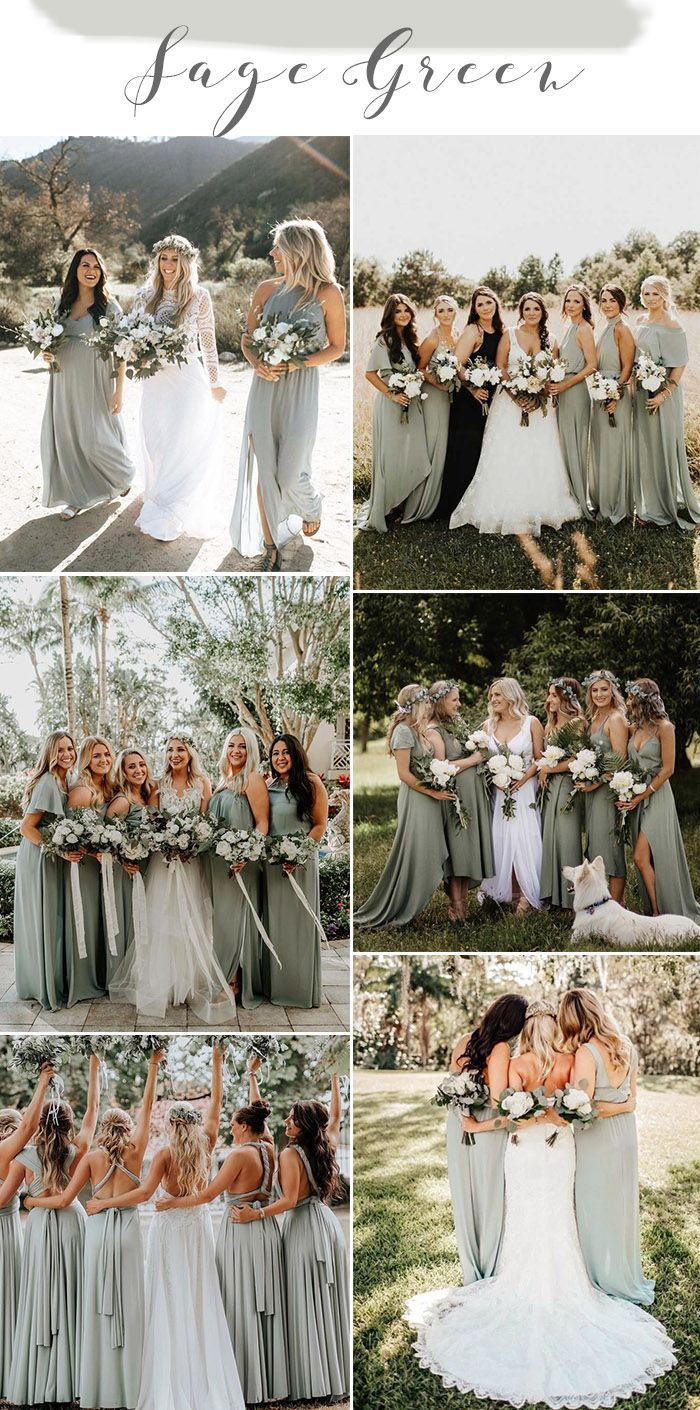 30 Natural Sage Green Theme Wedding Ideas - Elegantweddinginvites.com Blog -   19 sage green bridesmaid dresses vintage ideas