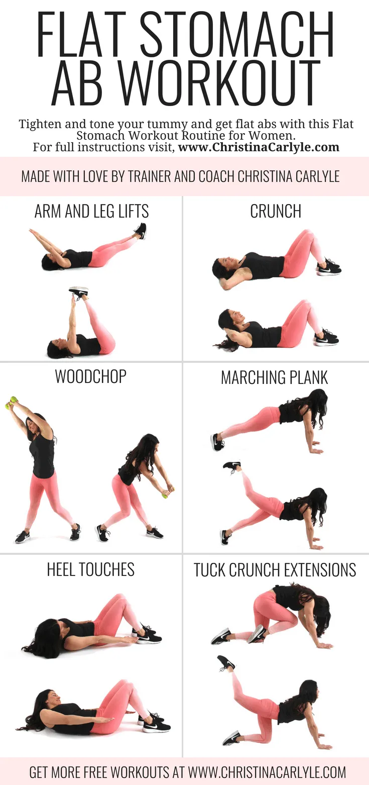 Quick, Fat Burning Flat Stomach Ab Workout -   19 workouts for flat stomach for beginners ideas