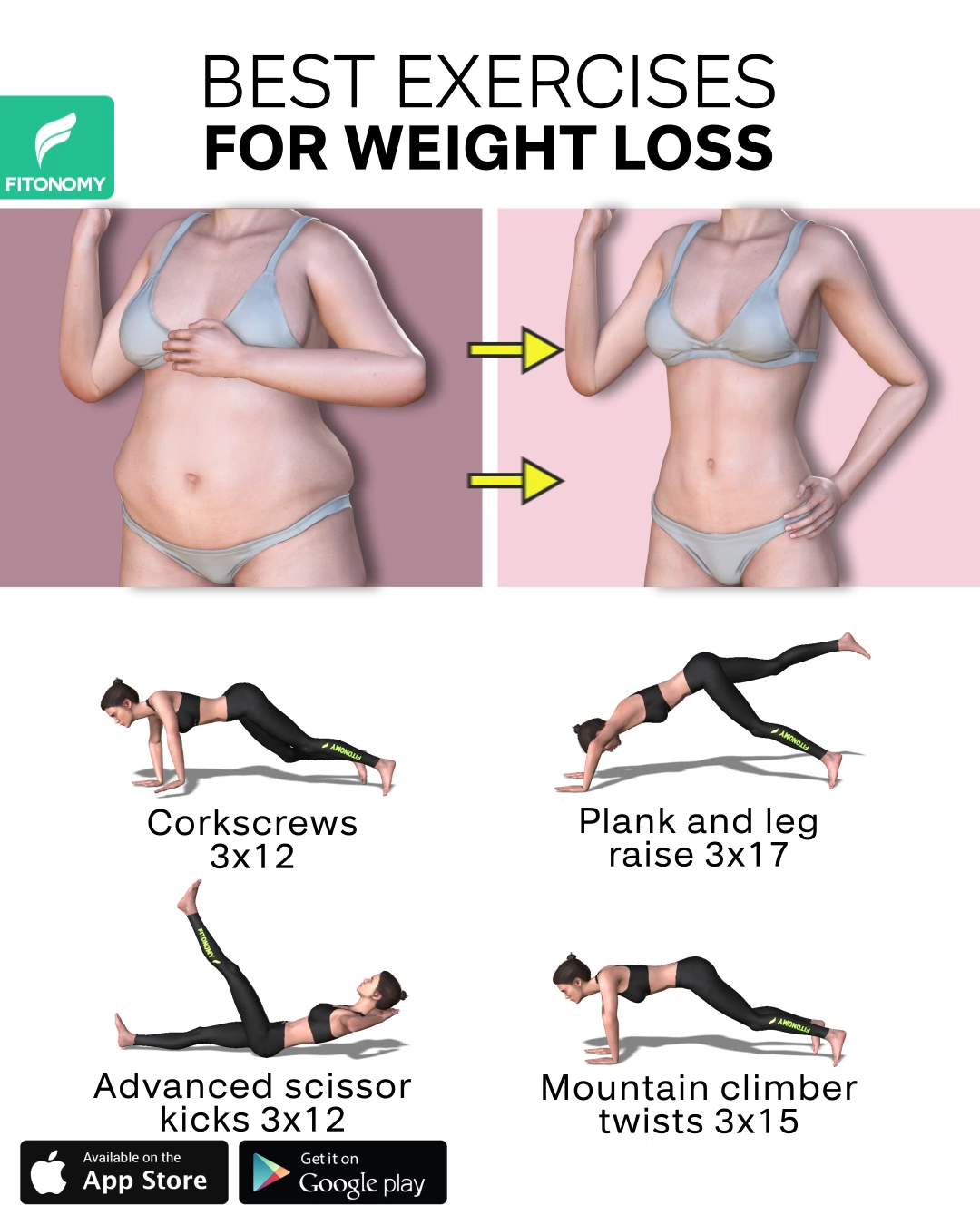 BEST EXERCISES FOR WEIGHT LOSS -   19 workouts for flat stomach for beginners ideas