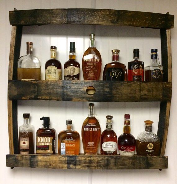 Bourbon Bottle Display Shelf. Great for Man Caves -   22 diy projects for men man caves ideas
