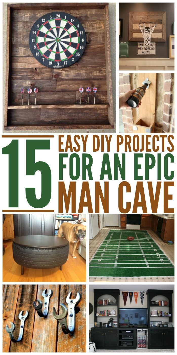 15 Epic Man Cave DIY Ideas -   22 diy projects for men man caves ideas