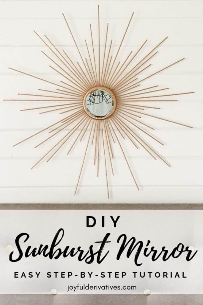 How to Make a Fabulous DIY Sunburst Mirror for Cheap! - Joyful Derivatives -   22 home decor for cheap diy wall art ideas