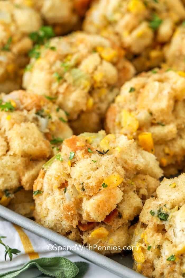 Make Ahead Corn Stuffing Recipe {Easy} - Spend With Pennies -