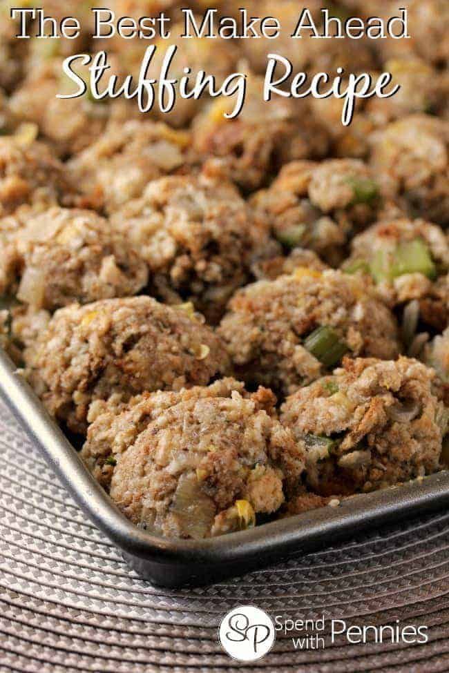 Make Ahead Corn Stuffing Recipe {Easy} - Spend With Pennies -   23 stuffing balls easy ideas