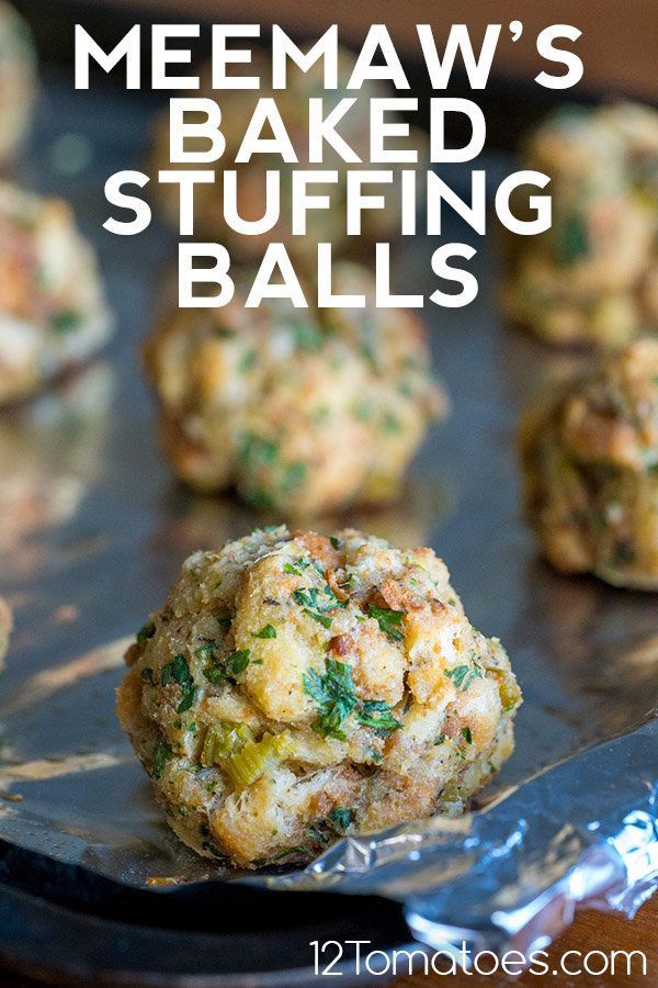 MeeMaw's Baked Stuffing Balls -   23 stuffing balls easy ideas