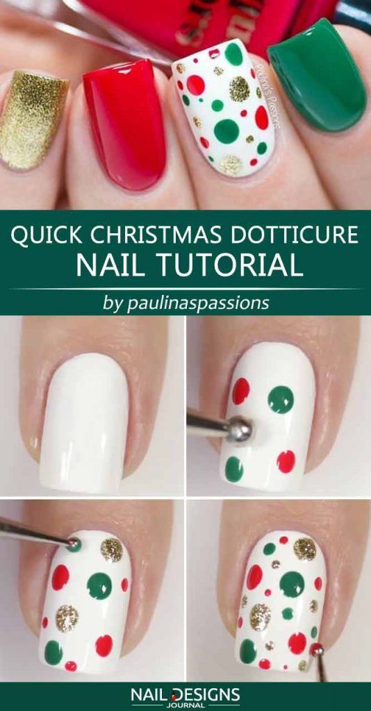 30 Christmas Nail Art Tutorials To Master | NailDesignsJournal.com -   23 xmas nails designs simple christmas art tutorials ideas