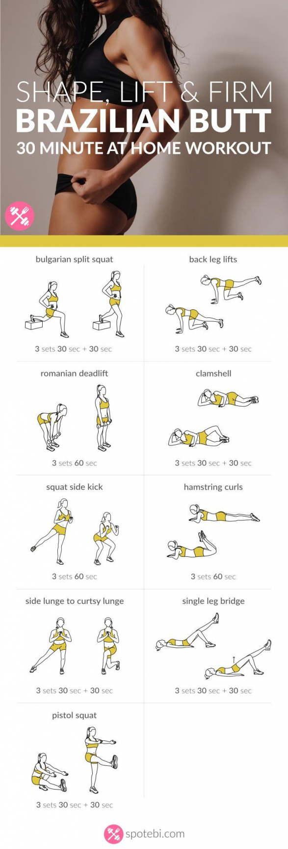 Shape, Lift & Firm | Brazilian Butt Workout For Women -   24 workouts at home butt ideas