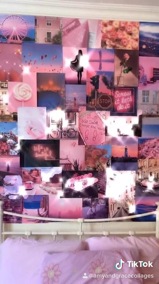 Aesthetic Pretty Retro Wall Collage Kit Pink VSCO Vintage Room | Etsy -   Popular