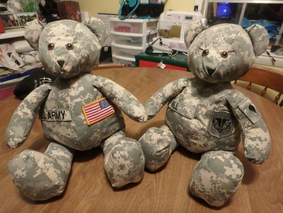 Memory Bear, Army Bear, Military Bear, Keepsake Bear, Teddy Bear, Service Bear, Uniform Bear -   16 disguise a turkey project boy army ideas