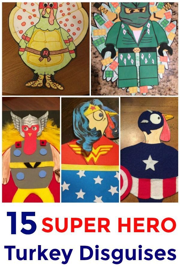 15 Super Hero Turkey Disguises | Finding Mandee -   16 disguise a turkey project ideas