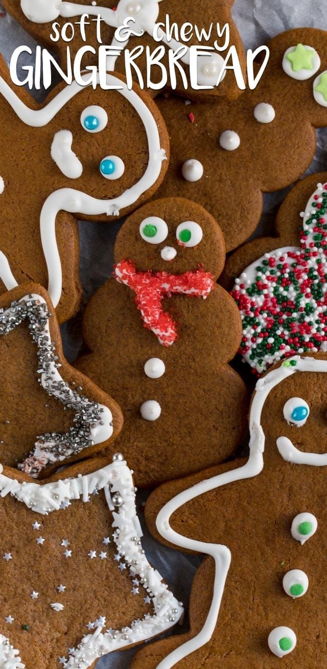 Gingerbread Cookies (soft & chewy cutouts) - Crazy for Crust -   16 gingerbread cookies decorated simple ideas