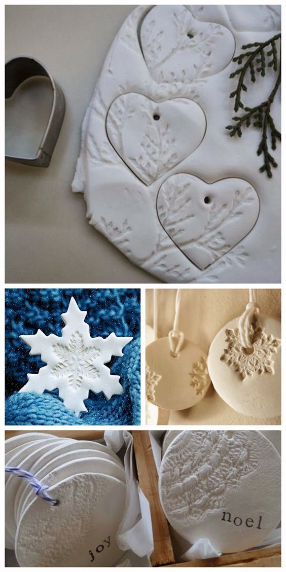 White dough Christmas decorations - Pin It Do It -   17 xmas crafts decorations ideas