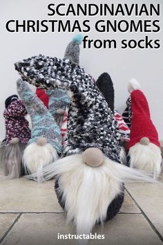 Scandinavian Christmas Gnomes From Socks -   17 xmas crafts decorations ideas