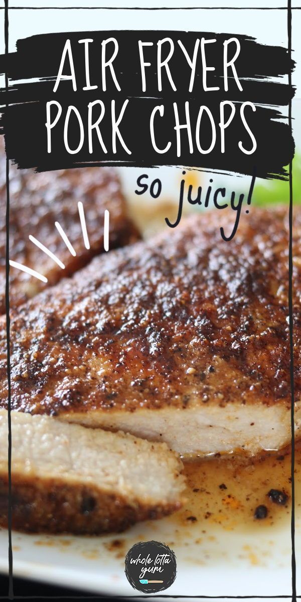 JUICY Air Fryer Pork Chops Recipe with Rub -   18 air fryer recipes chicken boneless keto ideas