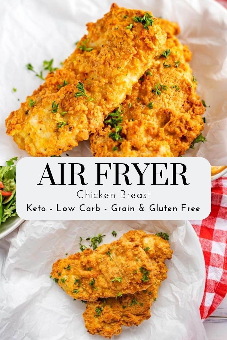 Air Fryer Fried Chicken - Gluten-Free, Low-Carb, Keto - Wendy Polisi -   18 air fryer recipes chicken boneless keto ideas
