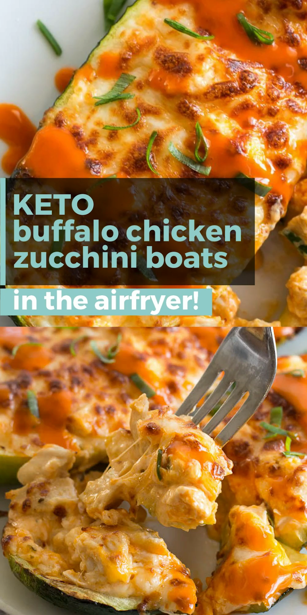 Keto Buffalo Chicken Zucchini Boats (airfryer or oven) -   18 air fryer recipes chicken boneless keto ideas
