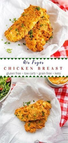 Air Fryer Fried Chicken - Gluten-Free, Low-Carb, Keto - Wendy Polisi -   18 air fryer recipes chicken boneless keto ideas
