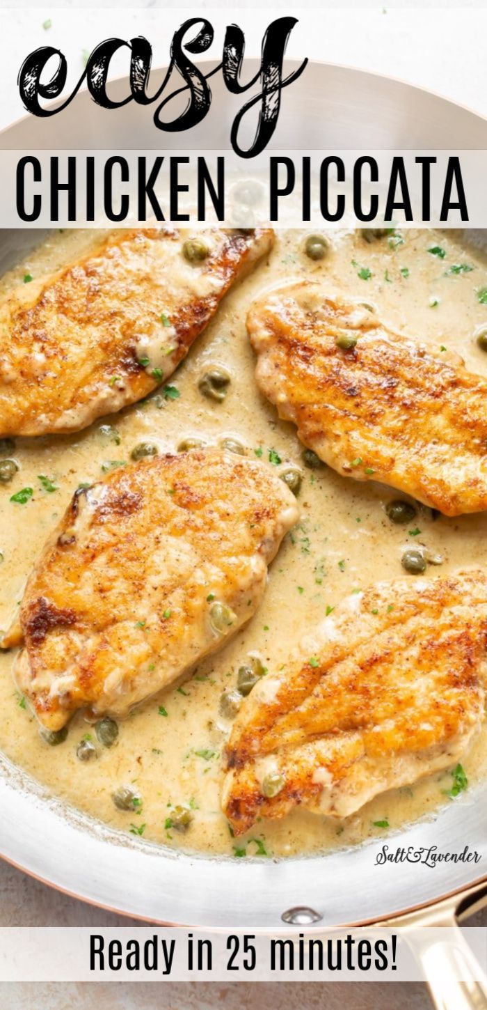 Quick and Easy Chicken Piccata -   18 dinner recipes for two chicken ideas