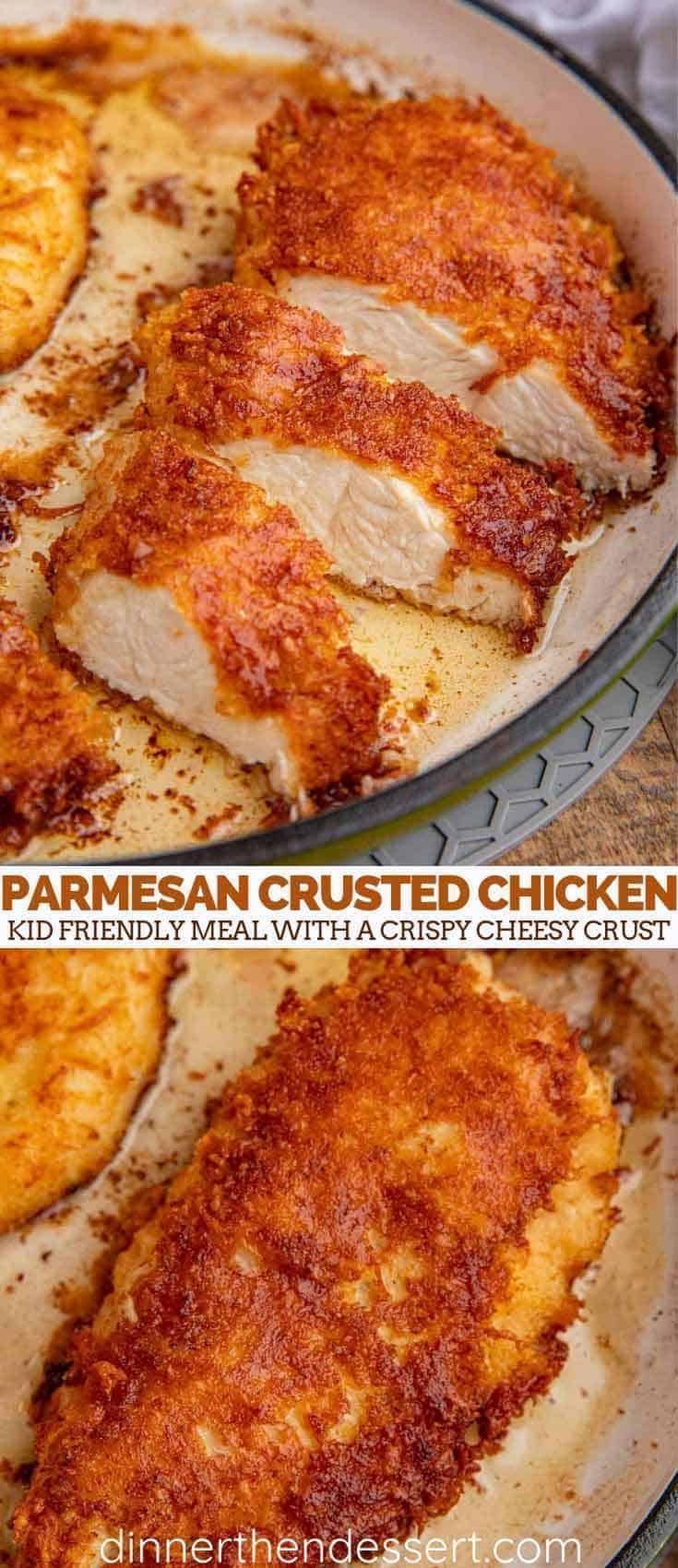 Ultimate Parmesan Crusted Chicken (5 mins prep!) - Dinner, then Dessert -   18 dinner recipes for two chicken ideas