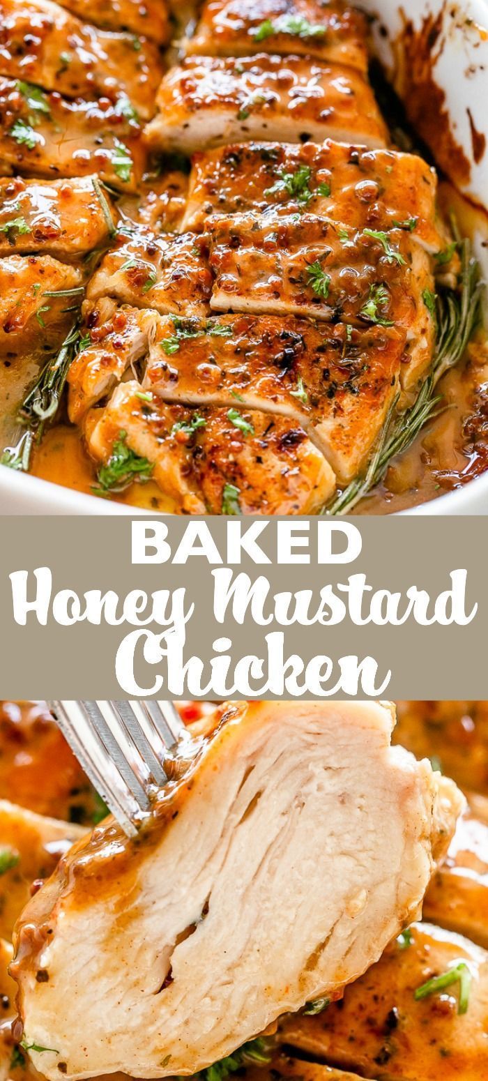 Baked Honey Mustard Chicken -   18 dinner recipes for two chicken ideas