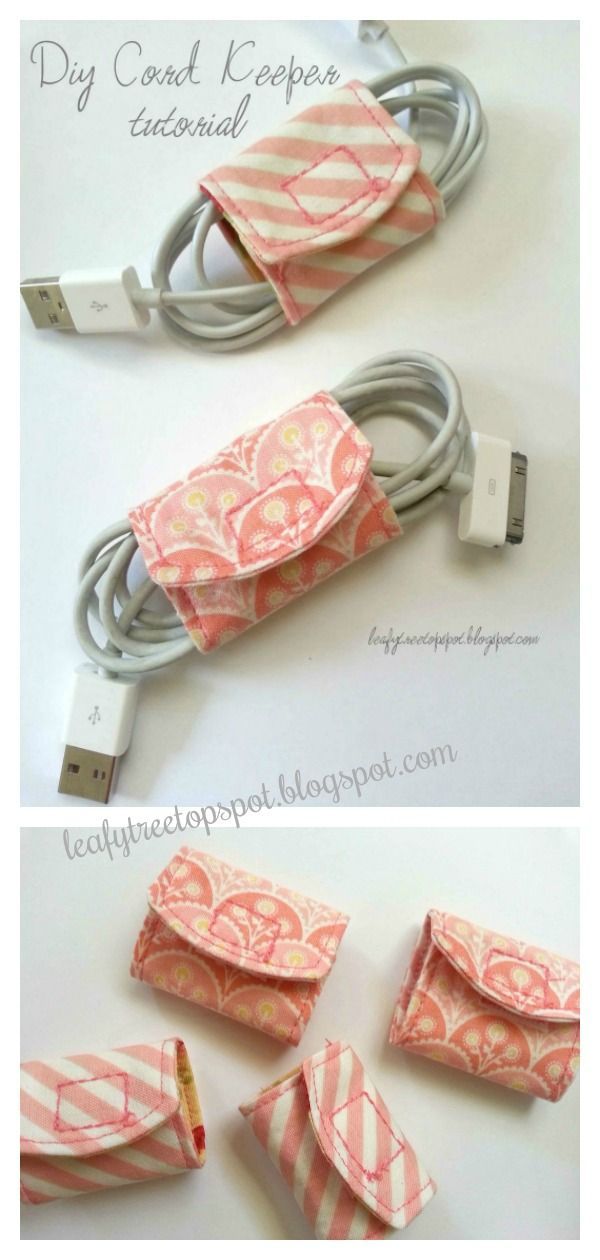 Fabric Cord Keeper Free Sewing Pattern -   18 fabric crafts to sell gift ideas