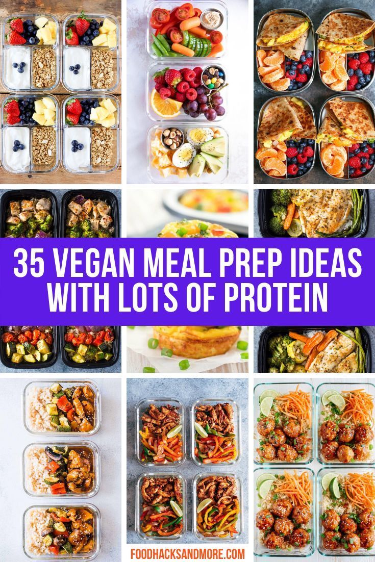 Best High Protein Vegan Meal Prep Recipes - FoodHacksandMore -   18 meal prep recipes healthy vegetarian ideas