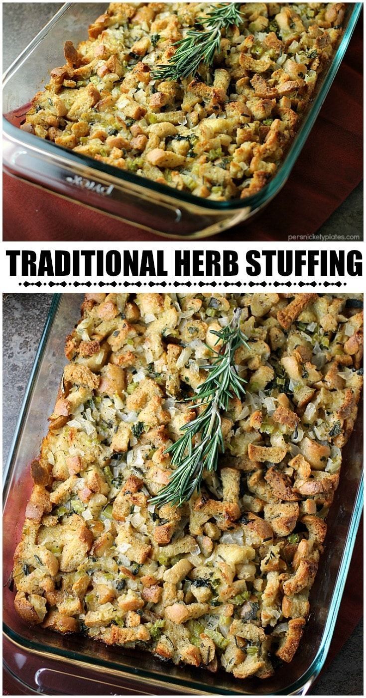 Traditional Herb Stuffing -   18 stuffing recipes thanksgiving easy ideas