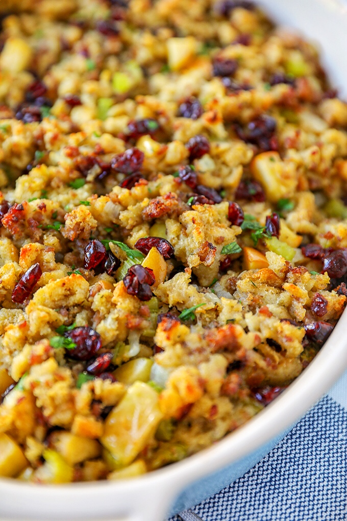 Stuffing Recipe Easy - Sausage Apple Cranberry Stuffing -   18 stuffing recipes thanksgiving easy ideas