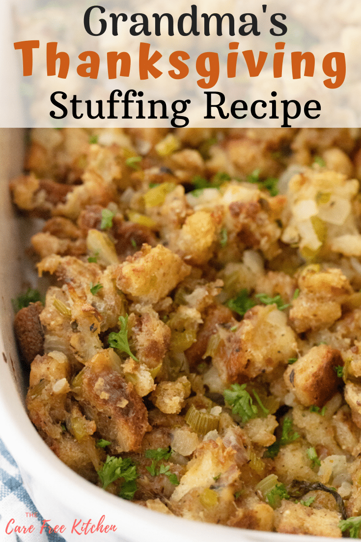 Grandma's Thanksgiving Stuffing Recipe {Video} | The Carefree Kitchen -   18 stuffing recipes thanksgiving easy ideas