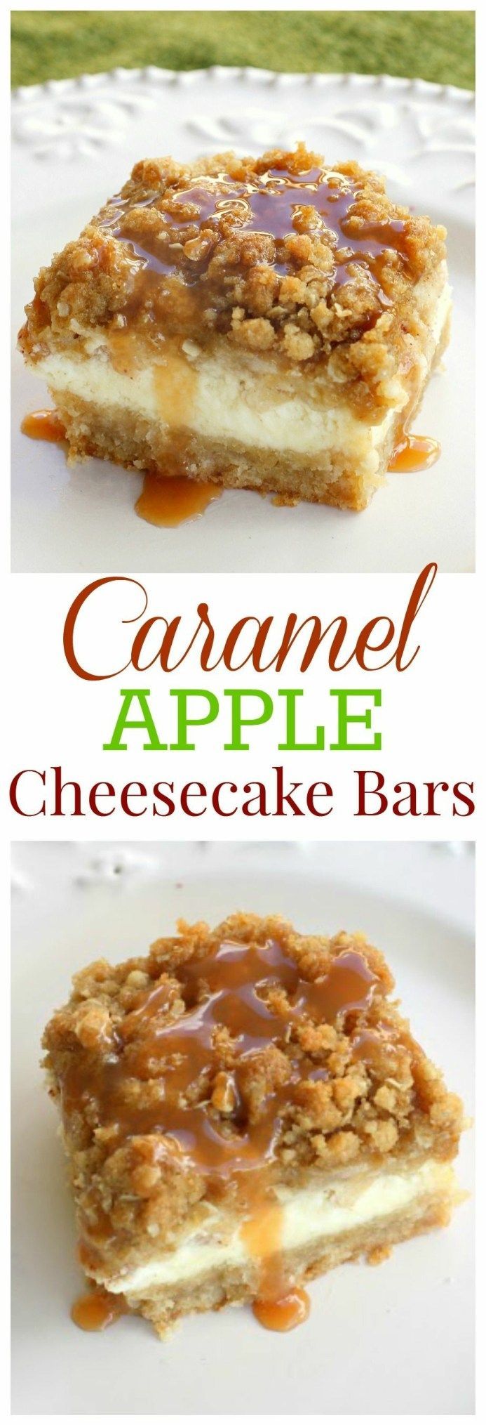 Caramel Apple Cheesecake Bars | The Girl Who Ate Everything -   18 thanksgiving desserts ideas