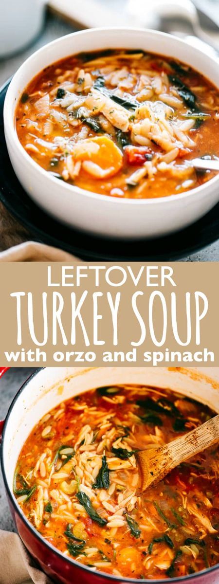 Leftover Turkey Soup Recipe with Orzo | Thanksgiving Recipe -   18 turkey soup leftover keto ideas