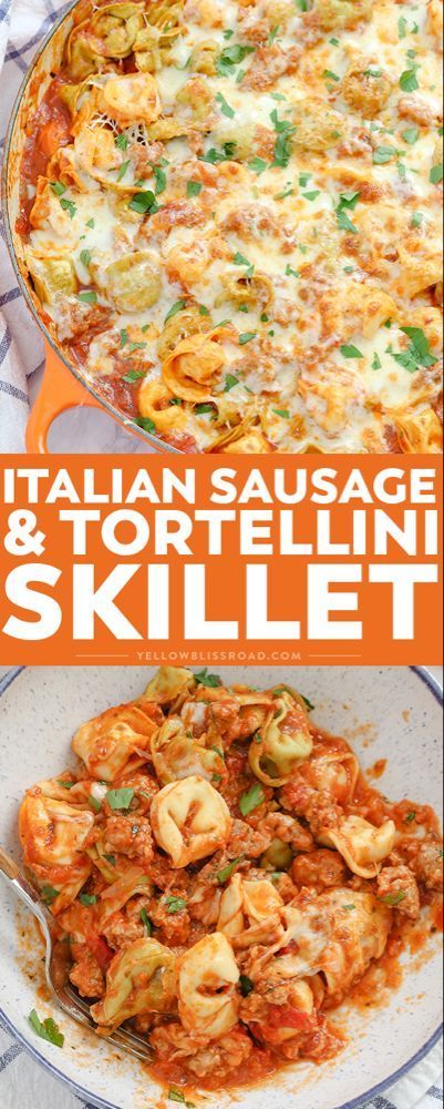 Italian Sausage & Tortellini Skillet -   18 xmas food dinner easy recipes ideas