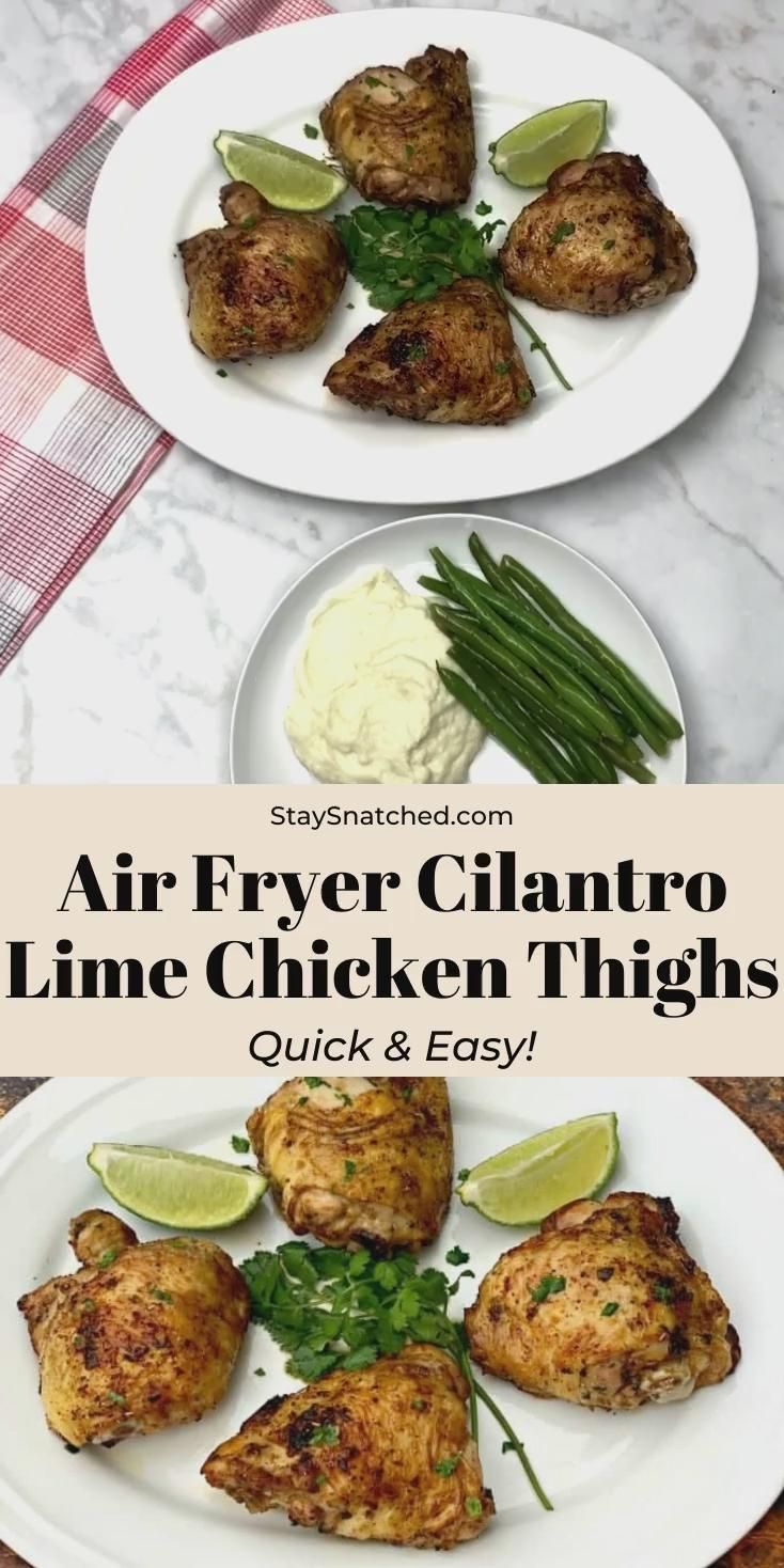 Air Fryer Cilantro Lime Marinated Chicken Thighs -   19 air fryer recipes chicken boneless keto ideas