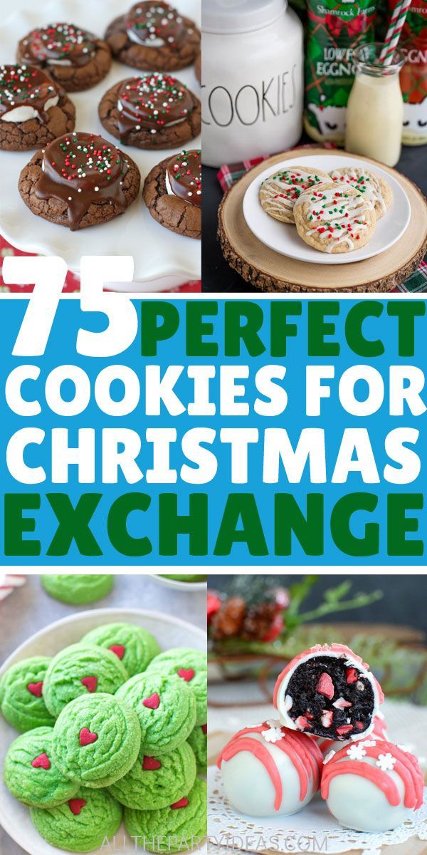 Easy Christmas Cookie Recipes for Cookie Exchange, Swap, Gifts -   19 christmas cookies recipes homemade ideas