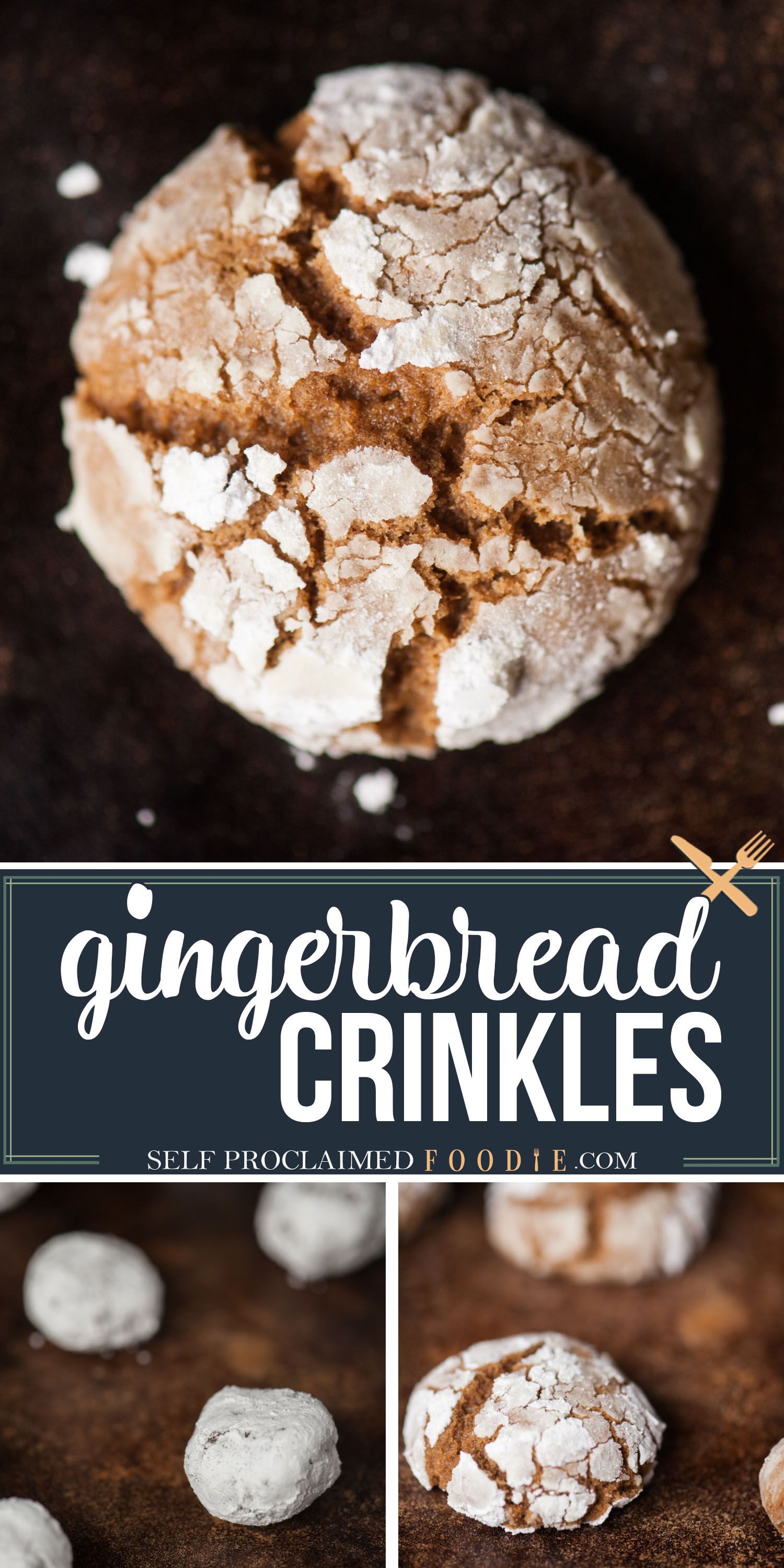 GINGERBREAD CRINKLES -   19 christmas cookies recipes homemade ideas