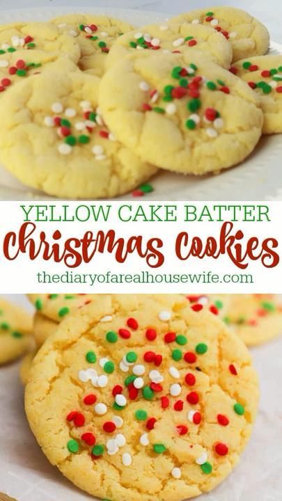 Yellow Cake Batter Christmas Cookies -   19 christmas cookies recipes homemade ideas
