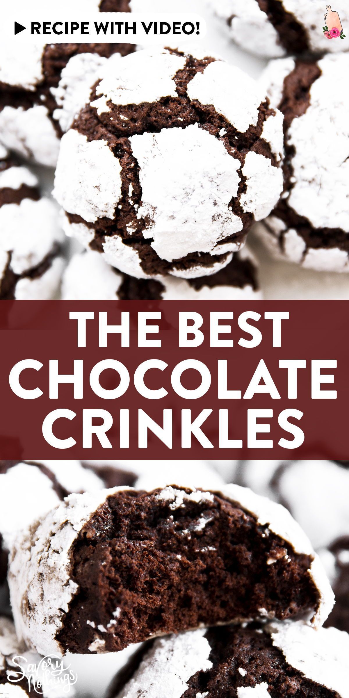 Chewy Chocolate Crinkle Cookies -   19 christmas cookies recipes homemade ideas
