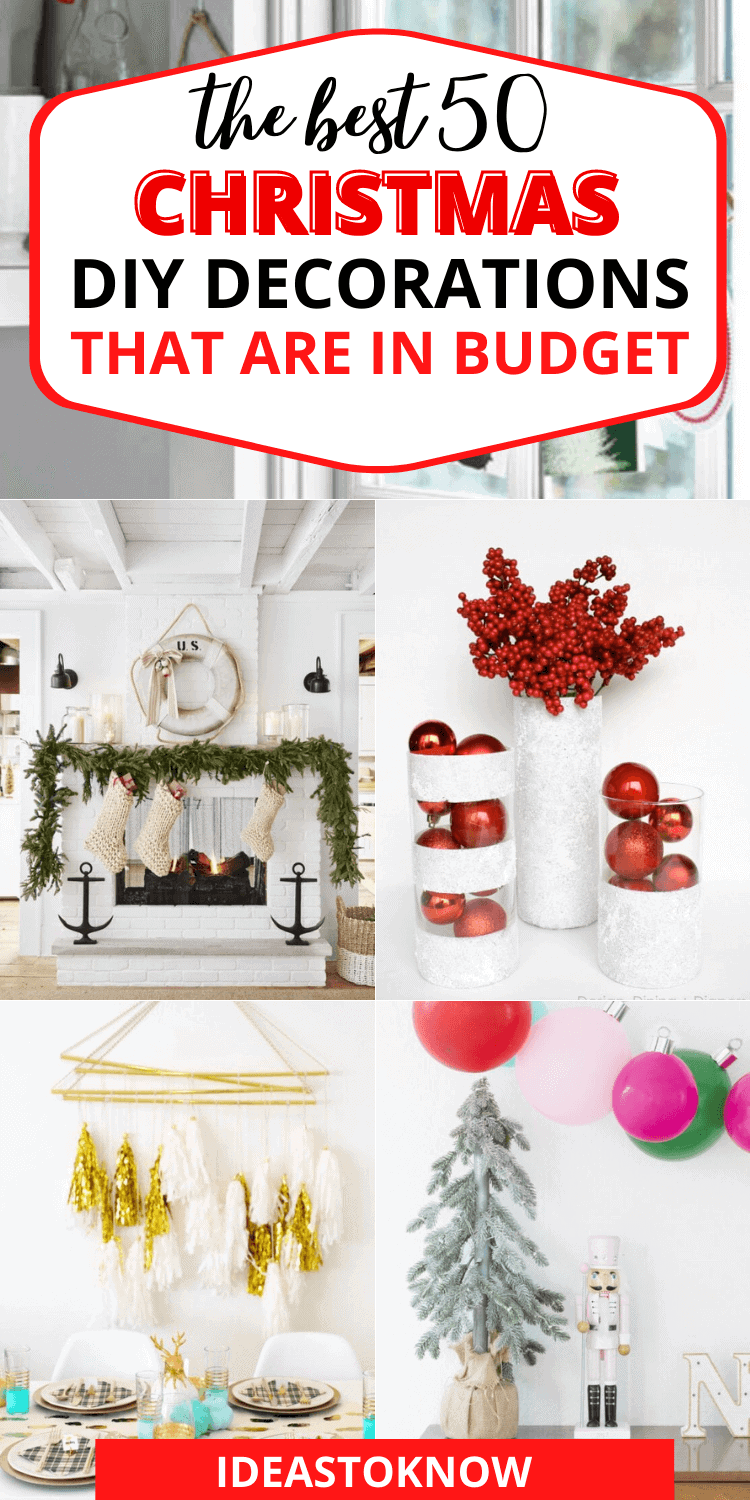 50 Cheap And Easy DIY Christmas Decorations -   19 diy christmas decorations easy budget ideas