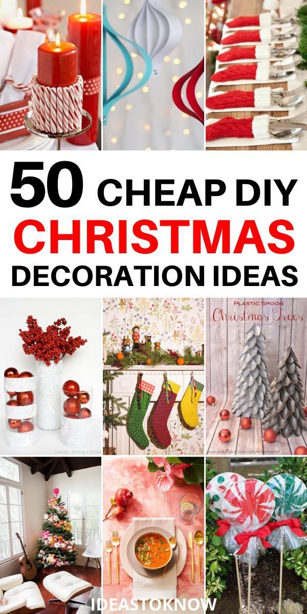 50 Cheap DIY Christmas Decoration Ideas -   19 diy christmas decorations easy budget ideas