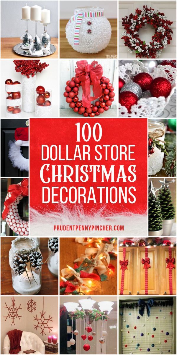 100 DIY Dollar Store Christmas Decor Ideas -   19 diy christmas decorations easy budget ideas