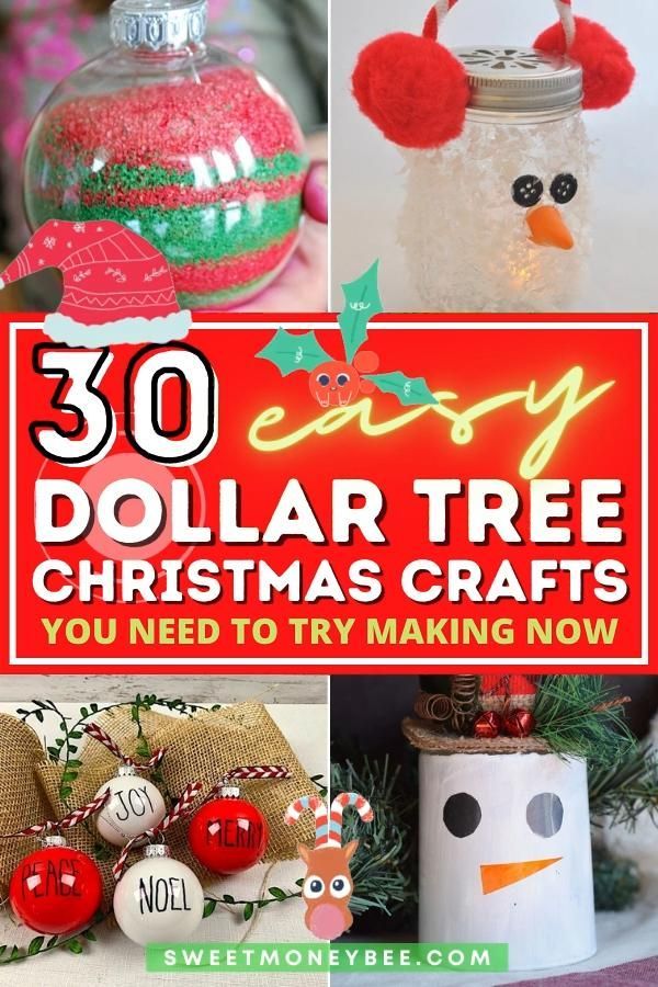 Easy DIY Dollar Tree Christmas Crafts -   19 diy christmas decorations easy budget ideas