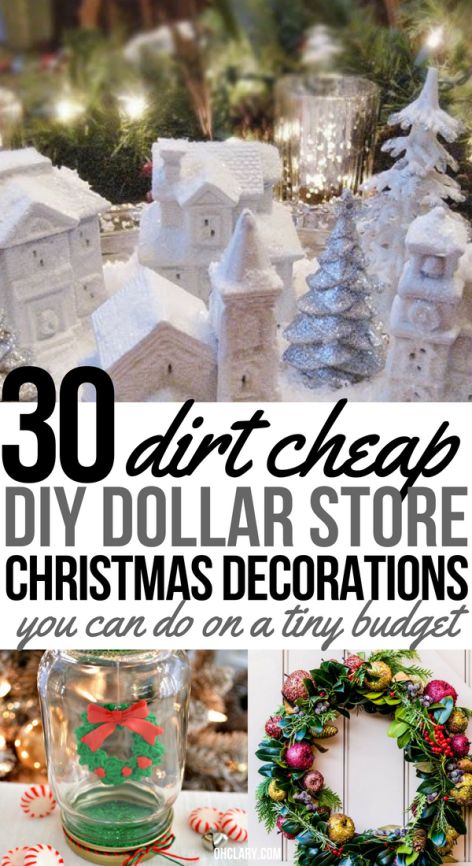 30 DIY Dollar Store Christmas Decorations You Can Make With Your Kids [2020] -   19 diy christmas decorations easy budget ideas