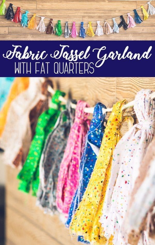 Fabric Tassel Garland Tutorial with Fat Quarts -   19 fabric crafts no sew fat quarters ideas