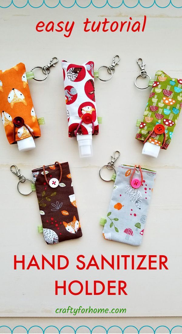 Easy Fabric Hand Sanitizer Holder -   19 fabric crafts projects easy diy ideas