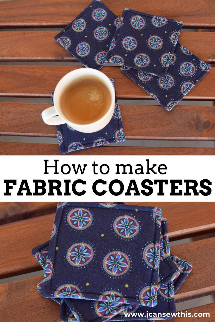 DIY Fabric Coasters -   19 fabric crafts projects easy diy ideas