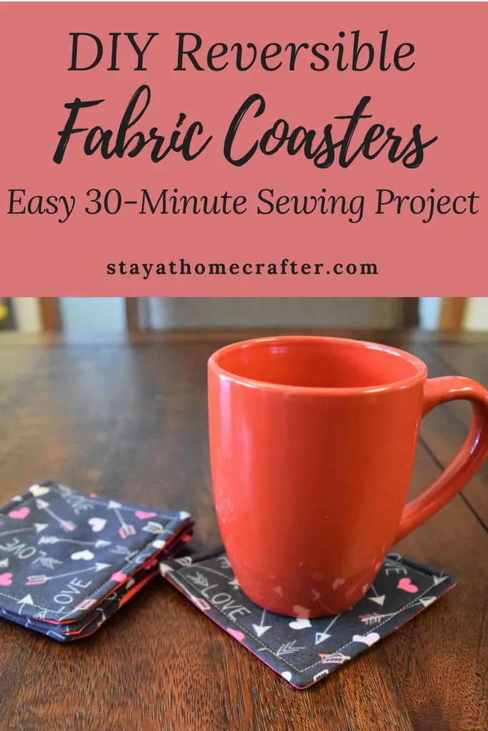 DIY Easy Reversible Fabric Coasters -   19 fabric crafts projects easy diy ideas