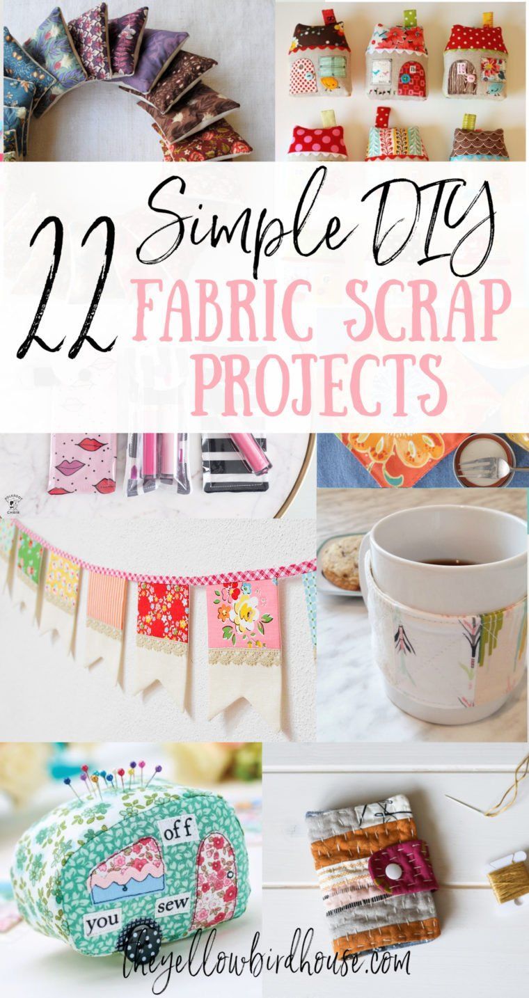 22 DIY Fabric Scrap Projects | The Yellow Birdhouse -   19 fabric crafts projects easy diy ideas